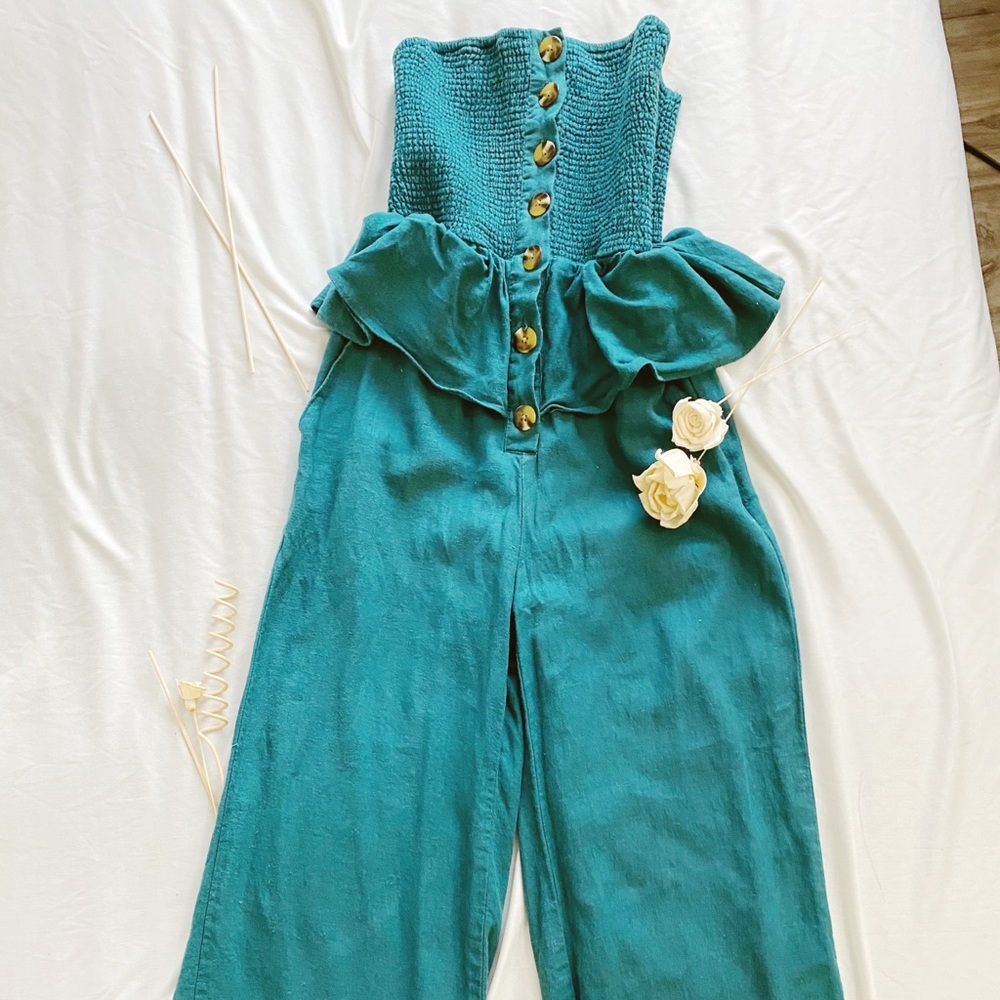 Tube buttons down playsuit